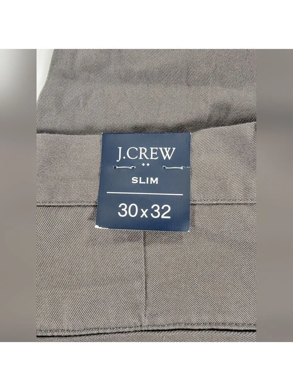 NEW J. Crew Chino Khaki Pants Mens 30x32 Slim Fit Flex Stretch Gray NWT